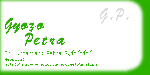 gyozo petra business card